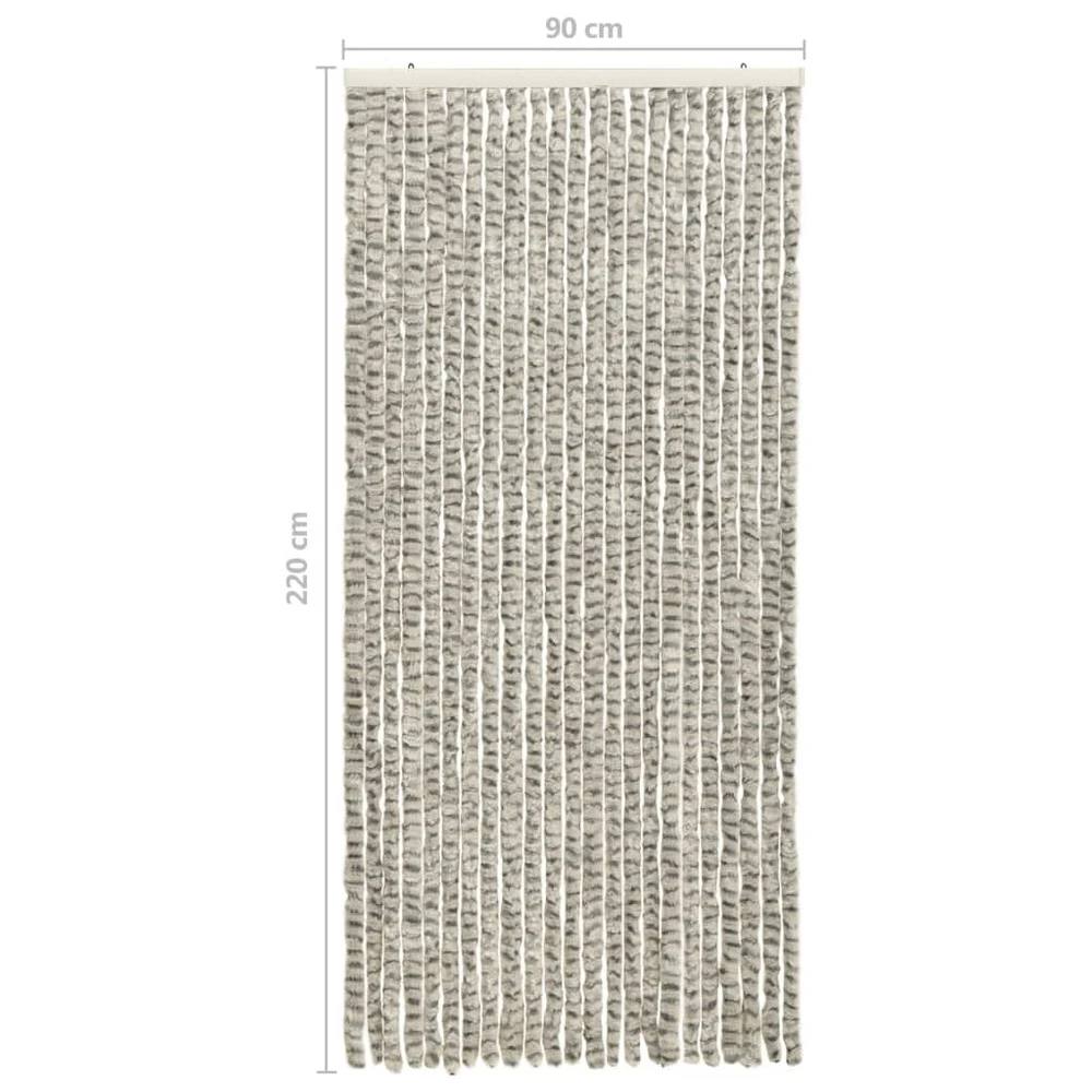 VIDAXL Moustiquaire Gris Clair Et Gris Foncé 90x220 Cm Chenille 6 VIDAXL Moustiquaire Gris Clair Et Gris Foncé 90x220 Cm Chenille – Image 6