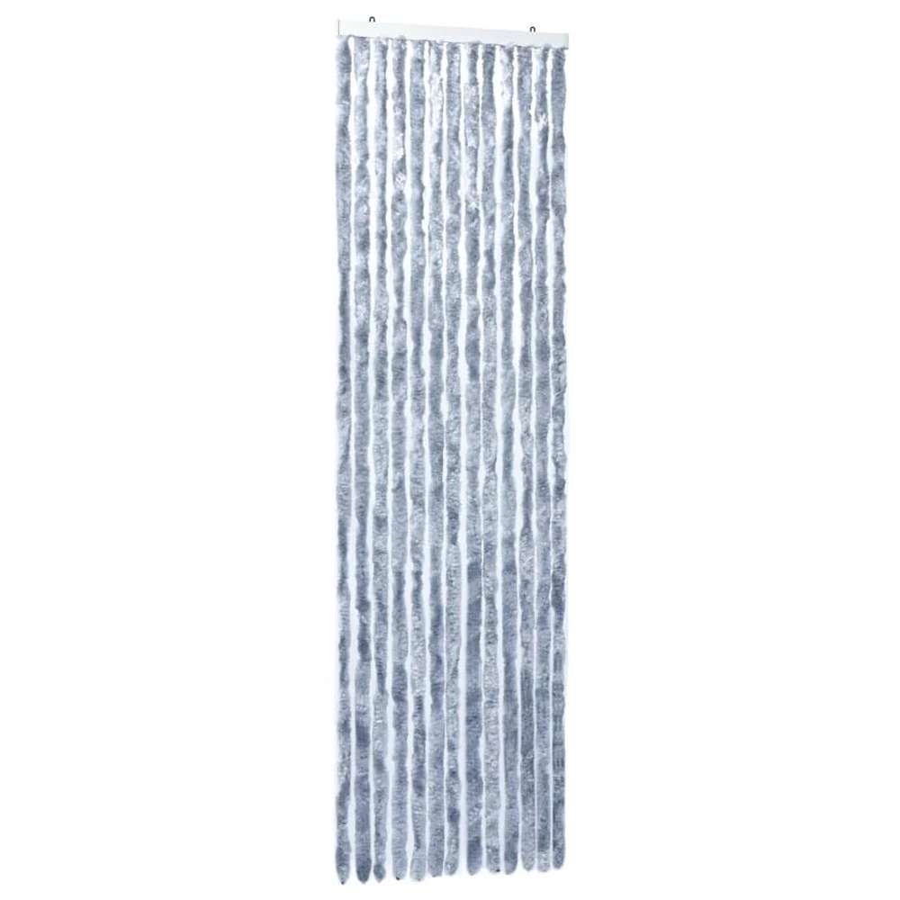 VIDAXL Moustiquaire Argenté 56x200 Cm Chenille 3 VIDAXL Moustiquaire Argenté 56x200 Cm Chenille – Image 3