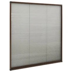 VIDAXL Moustiquaire Plissée Pour Fenêtre Aluminium Marron 130x100 Cm -Promos Jardesia Magasin 645d5a8b81b982.61456139