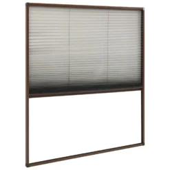 VIDAXL Moustiquaire Plissée Pour Fenêtre Aluminium Marron 130x100 Cm -Promos Jardesia Magasin 645d5a8b8836b7.71942034