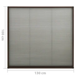 VIDAXL Moustiquaire Plissée Pour Fenêtre Aluminium Marron 130x100 Cm -Promos Jardesia Magasin 645d5a8ba583f2.95319943