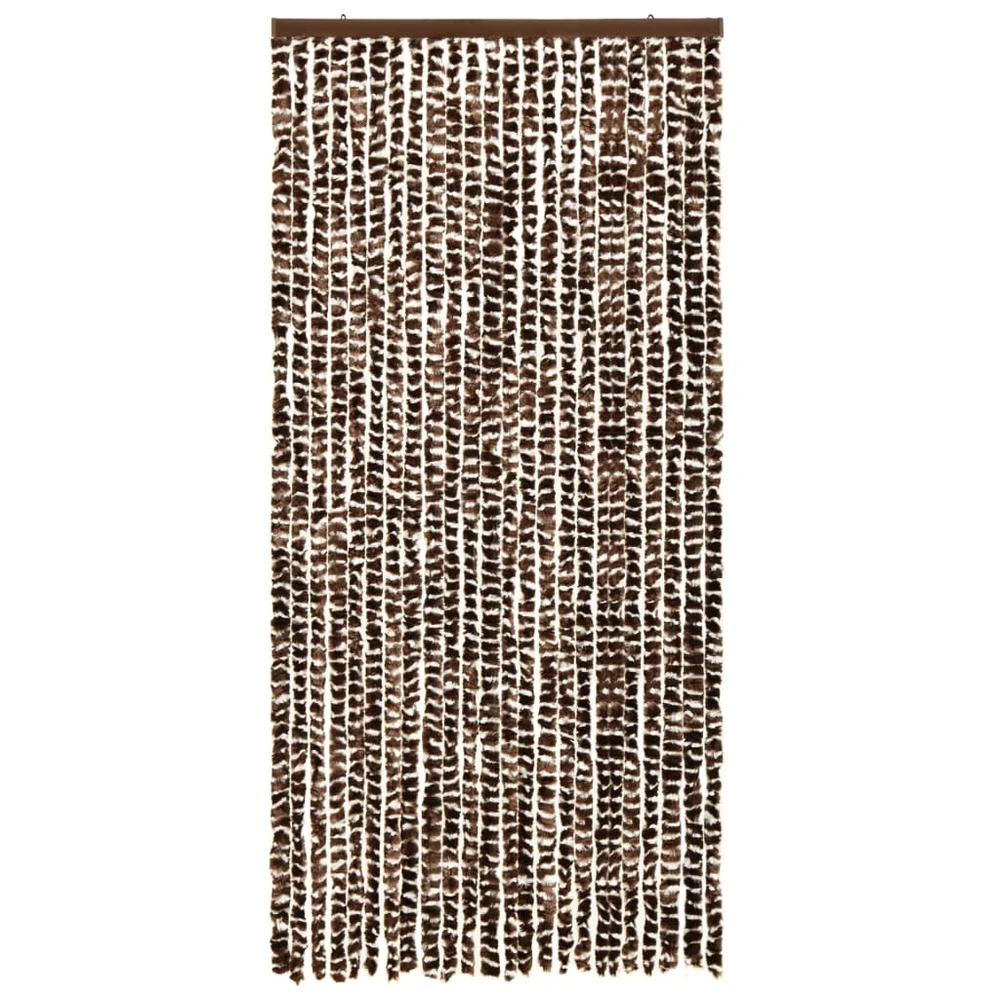 VIDAXL Moustiquaire Marron Et Blanc 100x220 Cm Chenille 2 VIDAXL Moustiquaire Marron Et Blanc 100x220 Cm Chenille – Image 2