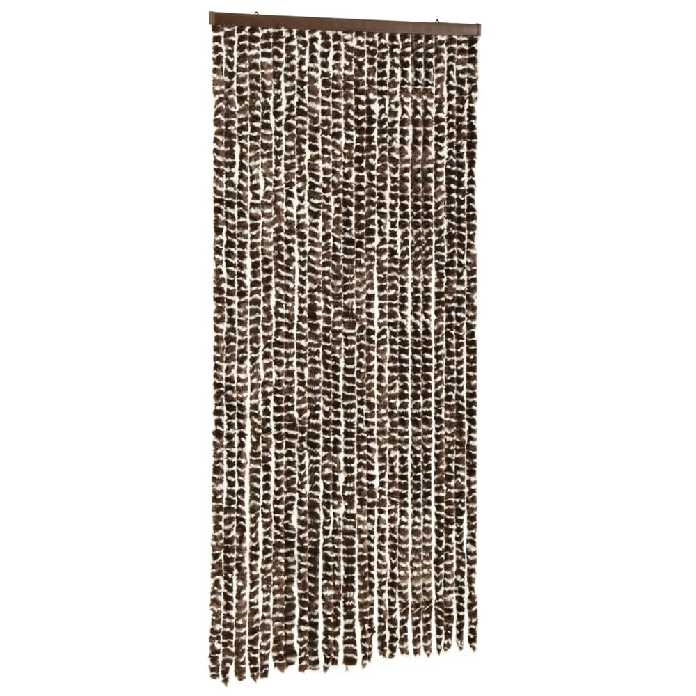 VIDAXL Moustiquaire Marron Et Blanc 100x220 Cm Chenille 3 VIDAXL Moustiquaire Marron Et Blanc 100x220 Cm Chenille – Image 3
