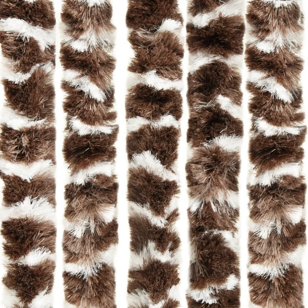 VIDAXL Moustiquaire Marron Et Blanc 100x220 Cm Chenille 5 VIDAXL Moustiquaire Marron Et Blanc 100x220 Cm Chenille – Image 5