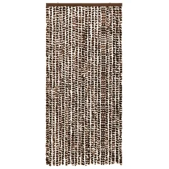 VIDAXL Moustiquaire Marron Et Blanc 100x220 Cm Chenille