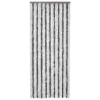 VIDAXL Moustiquaire Gris Et Blanc 56x200 Cm Chenille