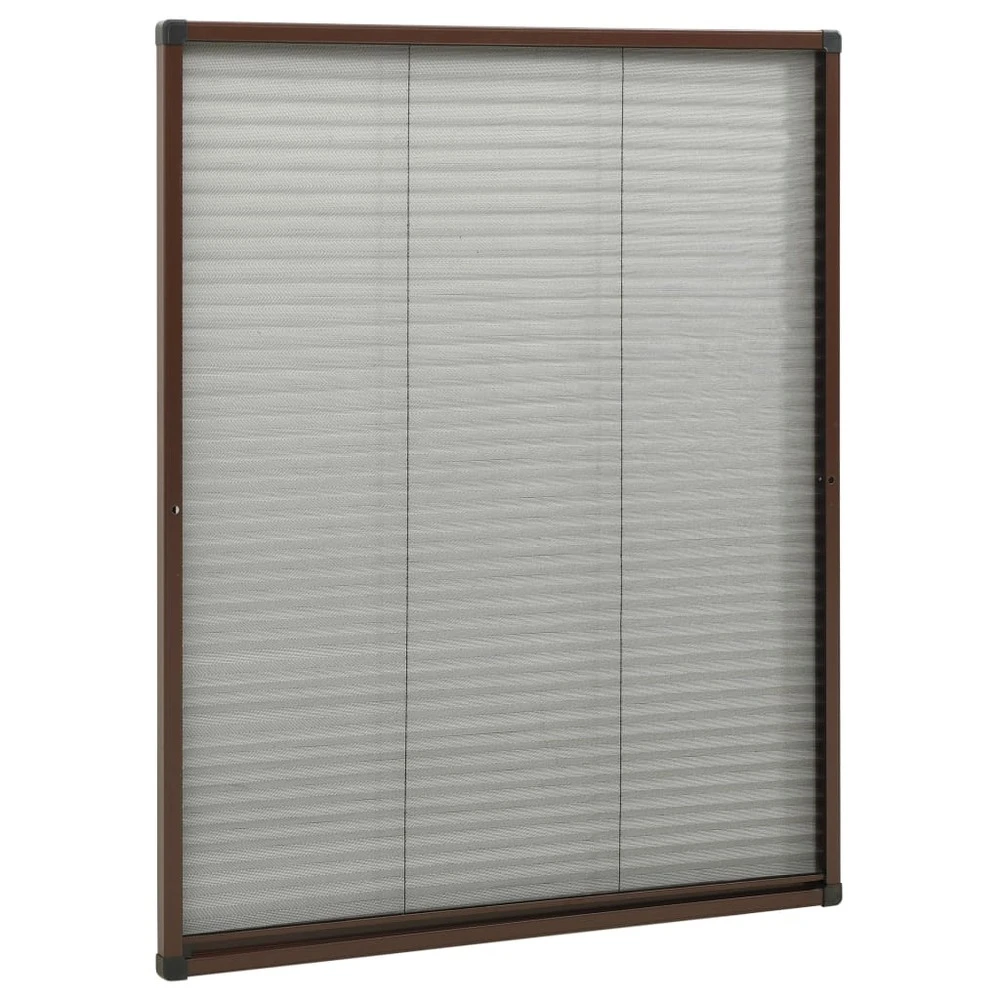 VIDAXL Moustiquaire Plissée Pour Fenêtre Aluminium Marron 60x80 Cm 3 VIDAXL Moustiquaire Plissée Pour Fenêtre Aluminium Marron 60x80 Cm – Image 3