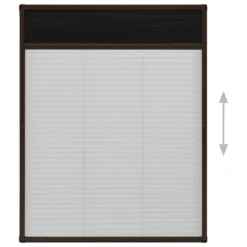 VIDAXL Moustiquaire Plissée Pour Fenêtre Aluminium Marron 60x80 Cm 11 VIDAXL Moustiquaire Plissée Pour Fenêtre Aluminium Marron 60x80 Cm -Promos Jardesia Magasin 645d5a9d75a398.53374200