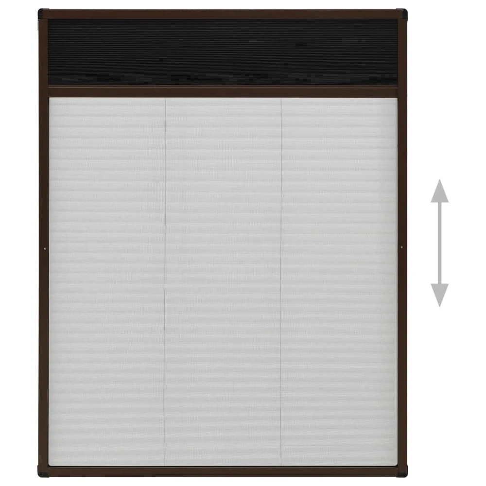 VIDAXL Moustiquaire Plissée Pour Fenêtre Aluminium Marron 60x80 Cm 5 VIDAXL Moustiquaire Plissée Pour Fenêtre Aluminium Marron 60x80 Cm – Image 5