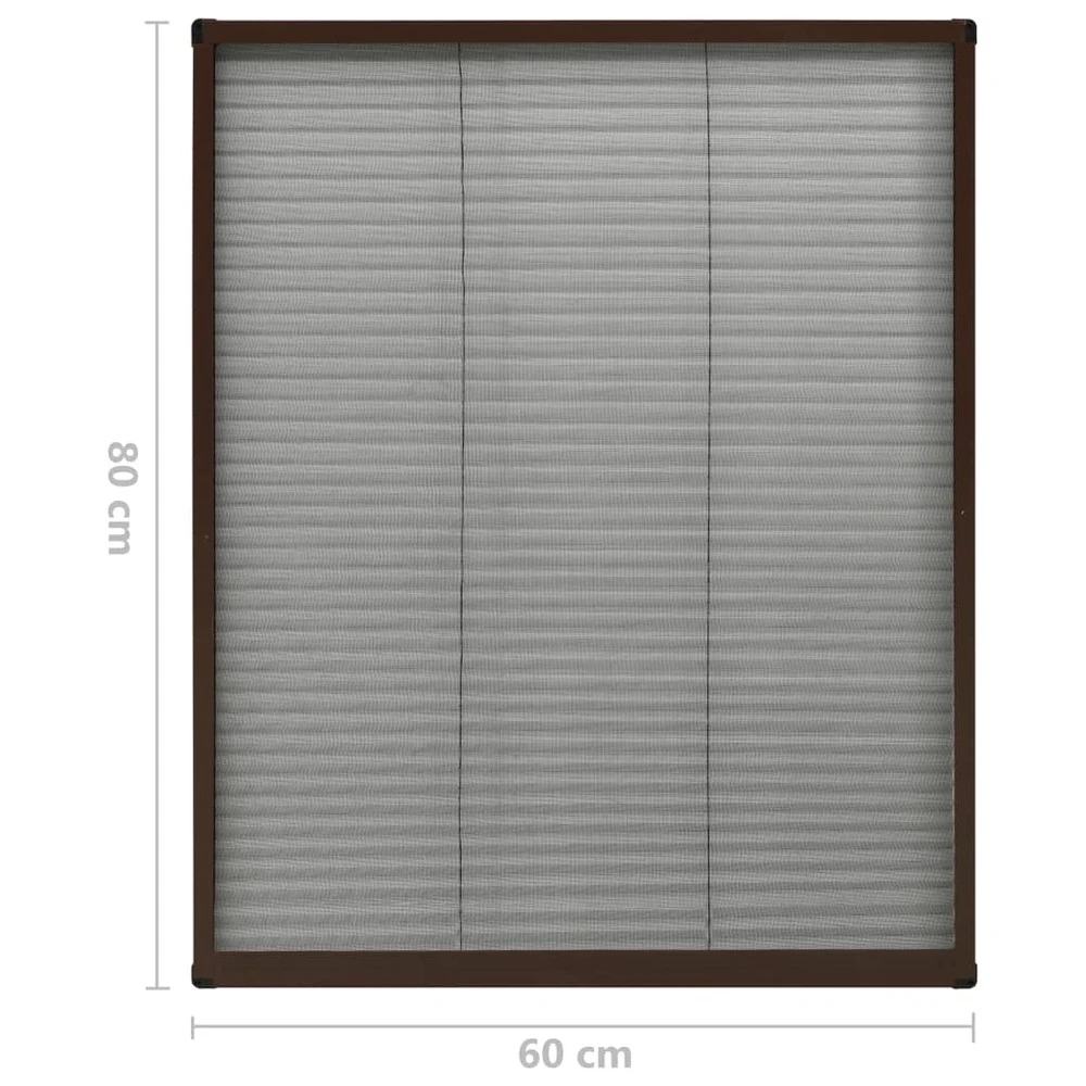 VIDAXL Moustiquaire Plissée Pour Fenêtre Aluminium Marron 60x80 Cm 7 VIDAXL Moustiquaire Plissée Pour Fenêtre Aluminium Marron 60x80 Cm – Image 7