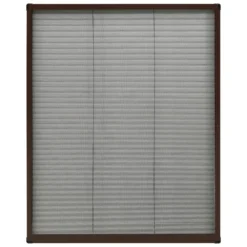VIDAXL Moustiquaire Plissée Pour Fenêtre Aluminium Marron 60x80 Cm