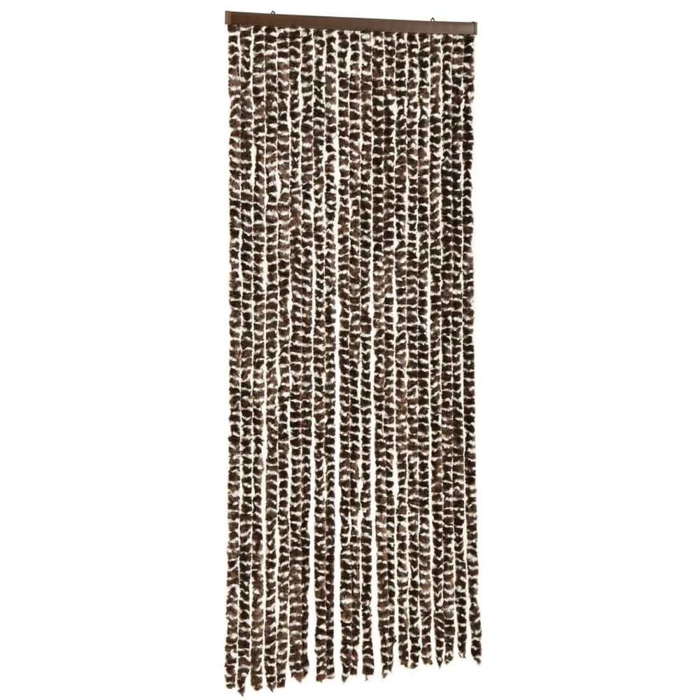VIDAXL Moustiquaire Marron Et Blanc 56x185 Cm Chenille 3 VIDAXL Moustiquaire Marron Et Blanc 56x185 Cm Chenille – Image 3