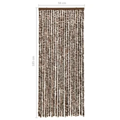 VIDAXL Moustiquaire Marron Et Blanc 56x185 Cm Chenille 11 VIDAXL Moustiquaire Marron Et Blanc 56x185 Cm Chenille -Promos Jardesia Magasin 645d5a9f304502.91266848
