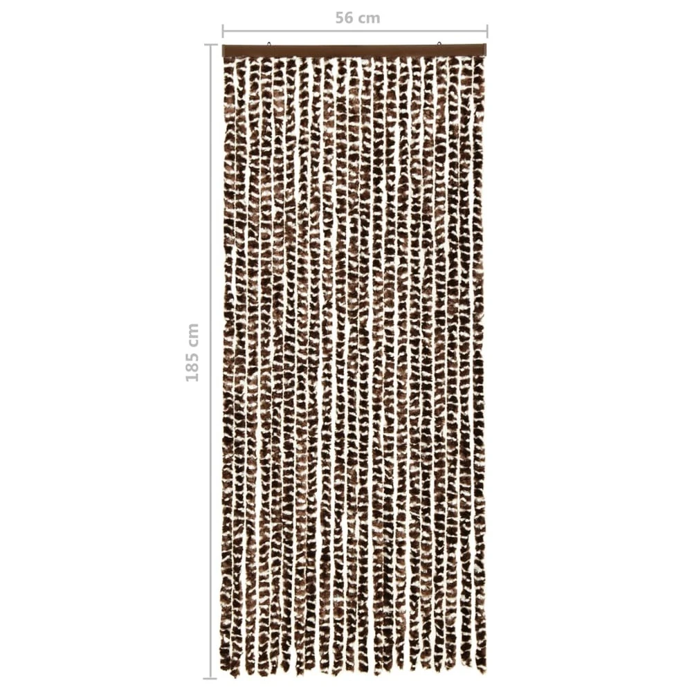 VIDAXL Moustiquaire Marron Et Blanc 56x185 Cm Chenille 6 VIDAXL Moustiquaire Marron Et Blanc 56x185 Cm Chenille – Image 6
