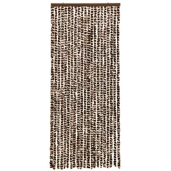 VIDAXL Moustiquaire Marron Et Blanc 56x185 Cm Chenille