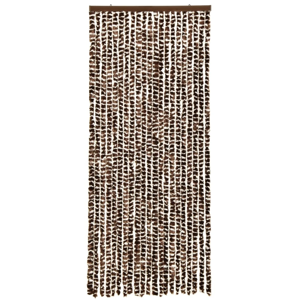 VIDAXL Moustiquaire Marron Et Blanc 56x185 Cm Chenille 1 VIDAXL Moustiquaire Marron Et Blanc 56x185 Cm Chenille