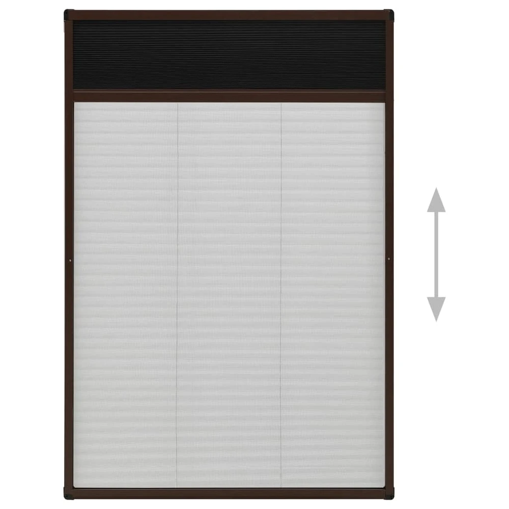 VIDAXL Moustiquaire Plissée Pour Fenêtre Aluminium Marron 60x160 Cm 5 VIDAXL Moustiquaire Plissée Pour Fenêtre Aluminium Marron 60x160 Cm – Image 5