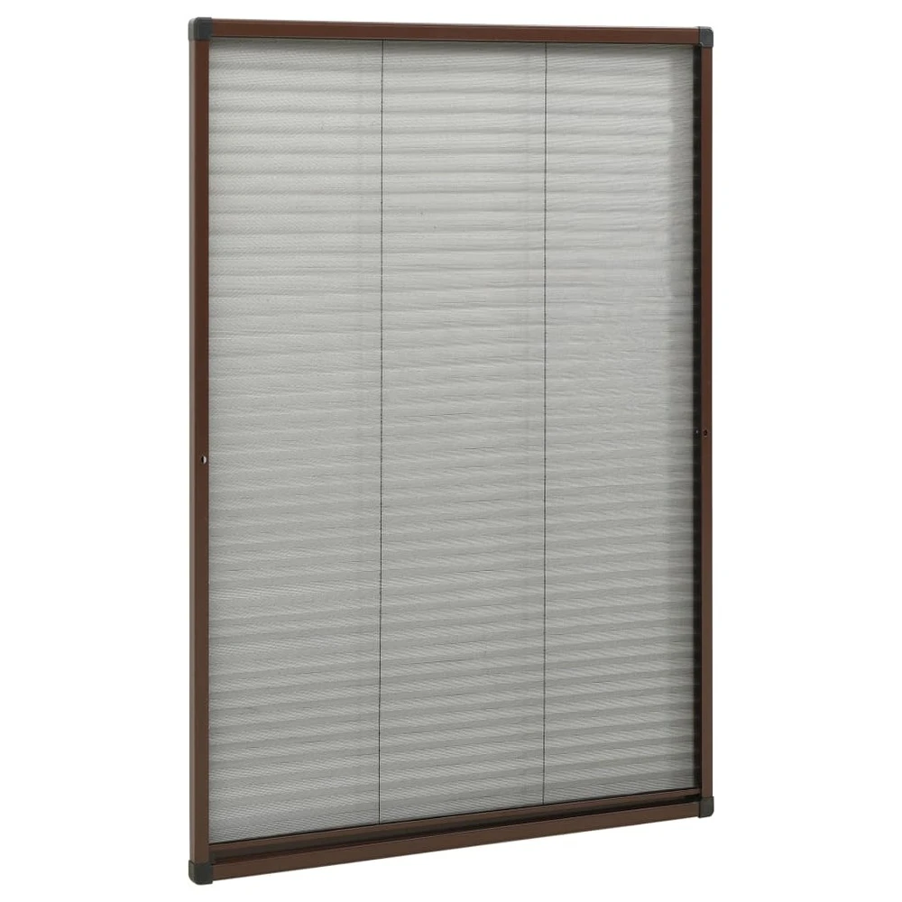 VIDAXL Moustiquaire Plissée Pour Fenêtre Aluminium Marron 60x160 Cm 3 VIDAXL Moustiquaire Plissée Pour Fenêtre Aluminium Marron 60x160 Cm – Image 3