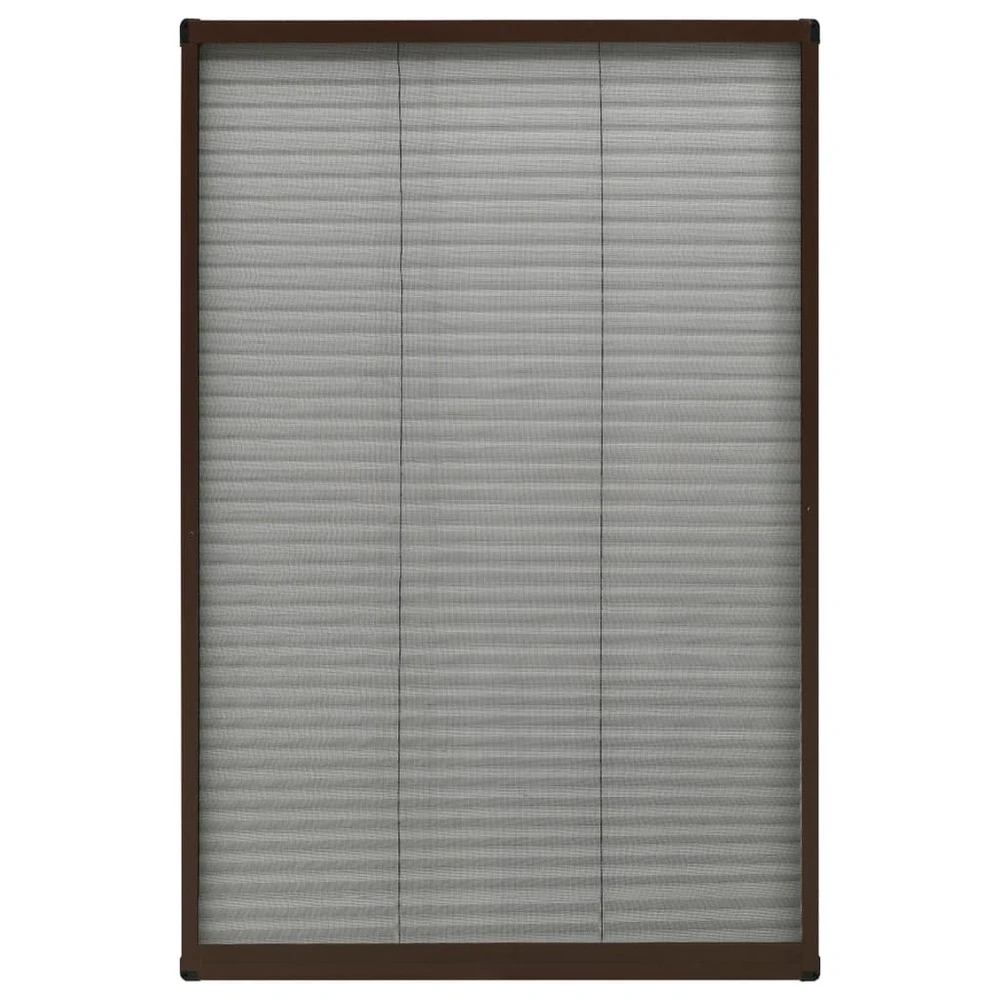 VIDAXL Moustiquaire Plissée Pour Fenêtre Aluminium Marron 60x160 Cm 1 VIDAXL Moustiquaire Plissée Pour Fenêtre Aluminium Marron 60x160 Cm