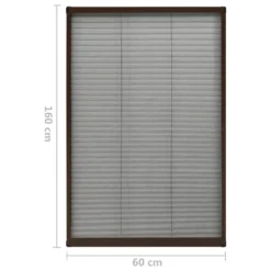 VIDAXL Moustiquaire Plissée Pour Fenêtre Aluminium Marron 60x160 Cm 13 VIDAXL Moustiquaire Plissée Pour Fenêtre Aluminium Marron 60x160 Cm -Promos Jardesia Magasin 645d5aa0b64636.82232588