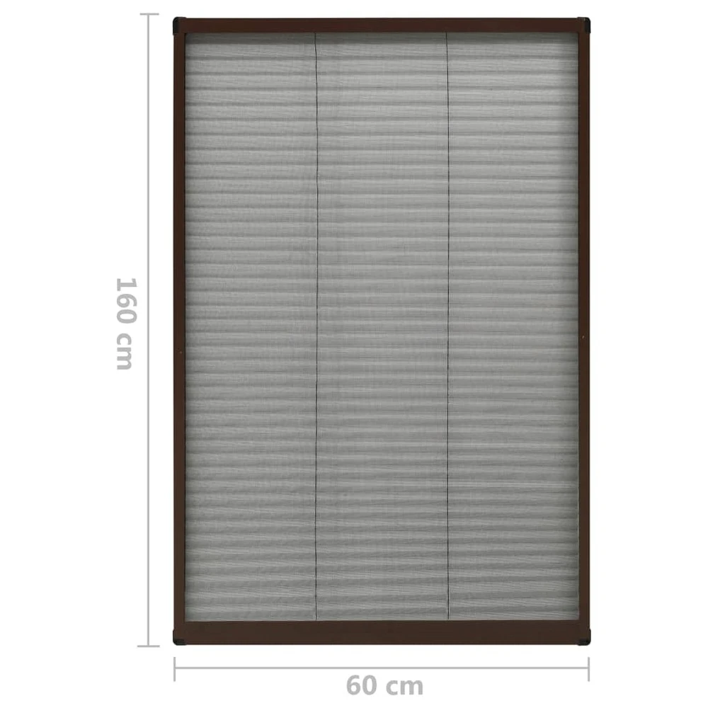 VIDAXL Moustiquaire Plissée Pour Fenêtre Aluminium Marron 60x160 Cm 7 VIDAXL Moustiquaire Plissée Pour Fenêtre Aluminium Marron 60x160 Cm – Image 7