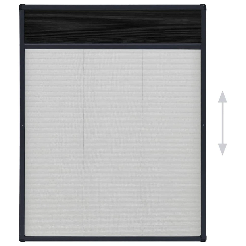 VIDAXL Moustiquaire Plissée Pour Fenêtre Aluminium Anthracite 60x80 Cm 4 VIDAXL Moustiquaire Plissée Pour Fenêtre Aluminium Anthracite 60x80 Cm – Image 4