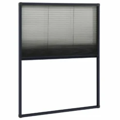 VIDAXL Moustiquaire Plissée Pour Fenêtre Aluminium Anthracite 60x80 Cm
