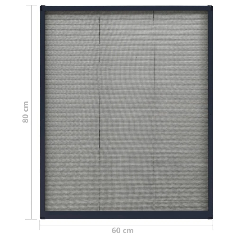 VIDAXL Moustiquaire Plissée Pour Fenêtre Aluminium Anthracite 60x80 Cm 7 VIDAXL Moustiquaire Plissée Pour Fenêtre Aluminium Anthracite 60x80 Cm – Image 7