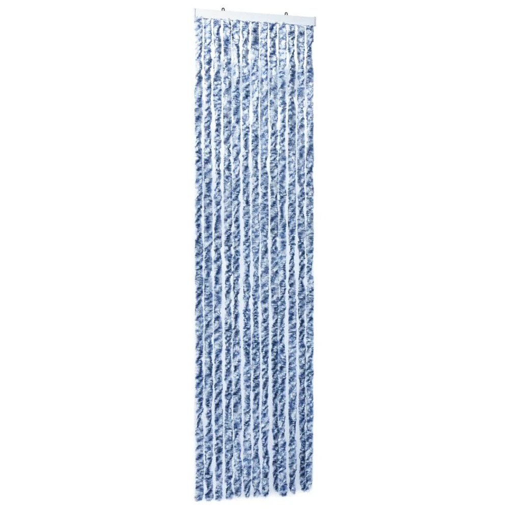 VIDAXL Moustiquaire Bleu Et Blanc 56x200 Cm Chenille 3 VIDAXL Moustiquaire Bleu Et Blanc 56x200 Cm Chenille – Image 3