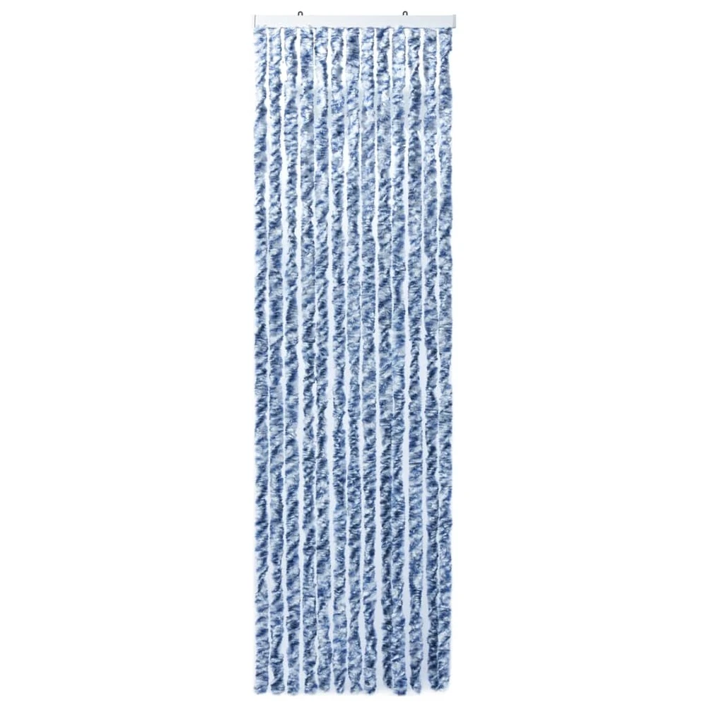 VIDAXL Moustiquaire Bleu Et Blanc 56x200 Cm Chenille 2 VIDAXL Moustiquaire Bleu Et Blanc 56x200 Cm Chenille – Image 2