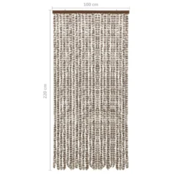 VIDAXL Moustiquaire Taupe Et Blanc 100x220 Cm Chenille -Promos Jardesia Magasin 645d5aaac8d795.22548531