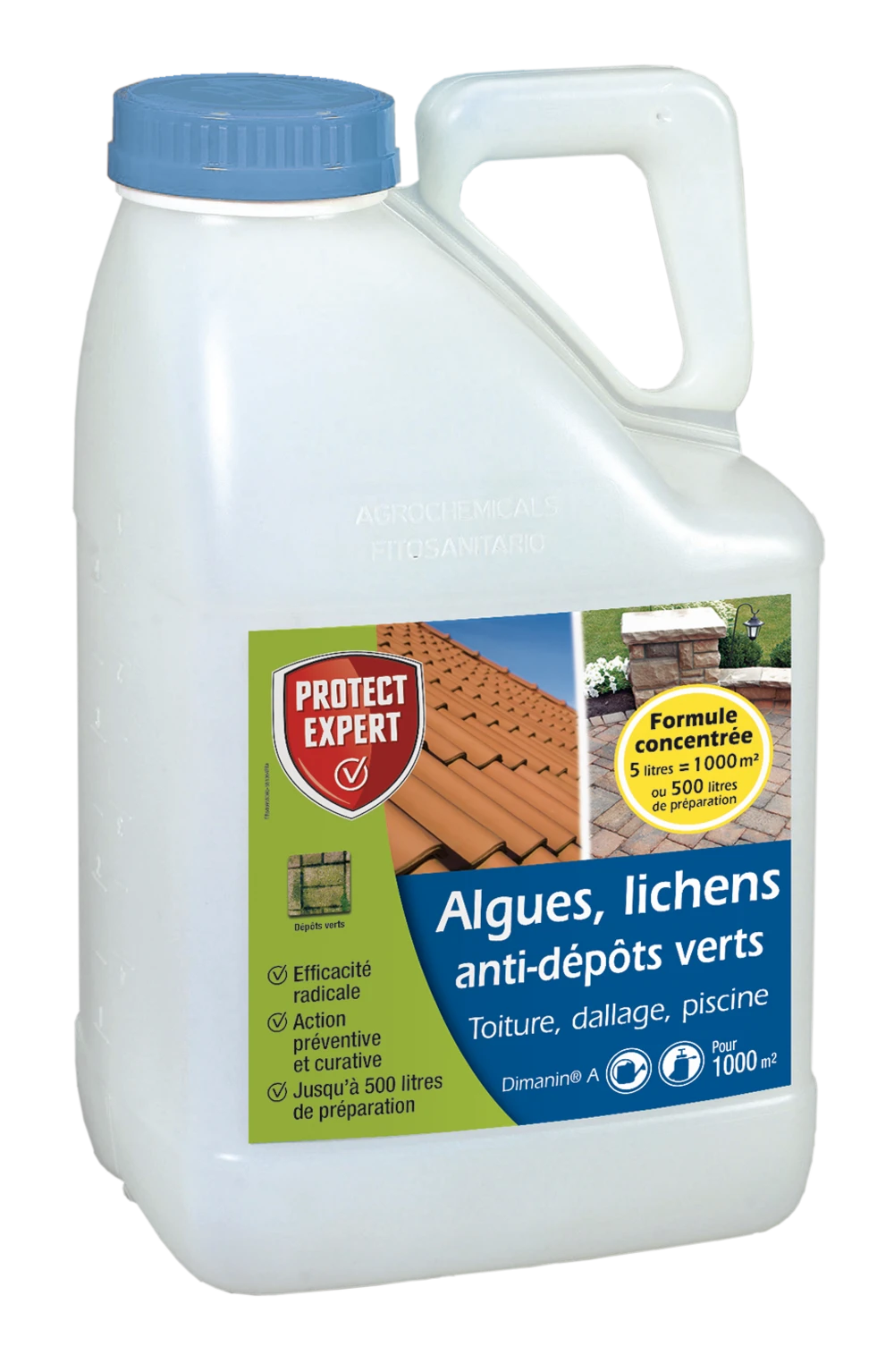 Dima5n | Algues & Lichens | Anti-dépôt Vert | Concentré 5l Pour 500l 1 Dima5n | Algues & Lichens | Anti-dépôt Vert | Concentré 5l Pour 500l