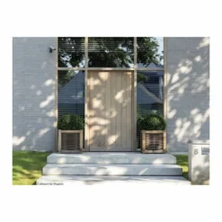 Jardinière En Chêne Avec Tressage Noisetier - Avec Bac Intérieur - 80 X 80 X 80 Cm -Promos Jardesia Magasin 64651e9535bd85.03048581