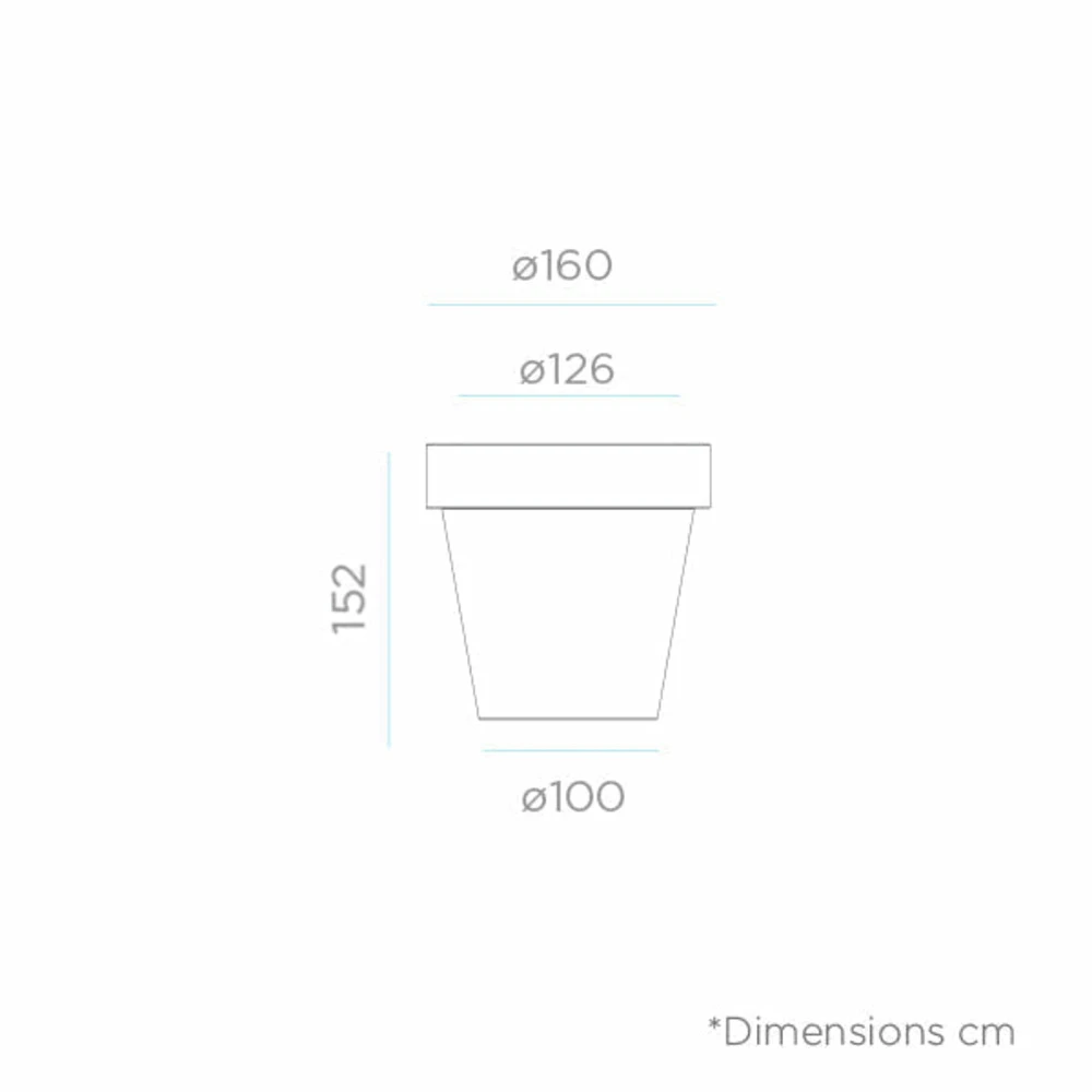 Pot De Fleurs Magnolia 160 ø160x152cm - Anthracite 2 Pot De Fleurs Magnolia 160 ø160x152cm - Anthracite – Image 2