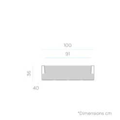 Jardinière Jara 100x40x36cm - Blanc -Promos Jardesia Magasin 6470a36f394ee1.29183559