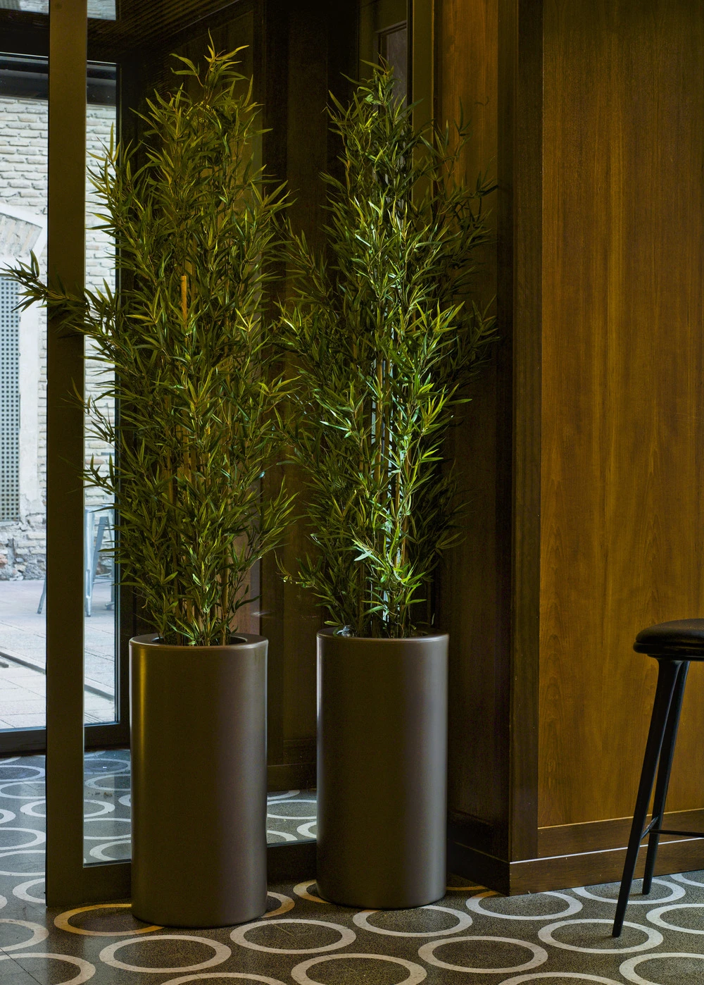 Pot De Fleurs Rond Palma 70 Taupe Opaque ø35x70cm 2 Pot De Fleurs Rond Palma 70 Taupe Opaque ø35x70cm – Image 2