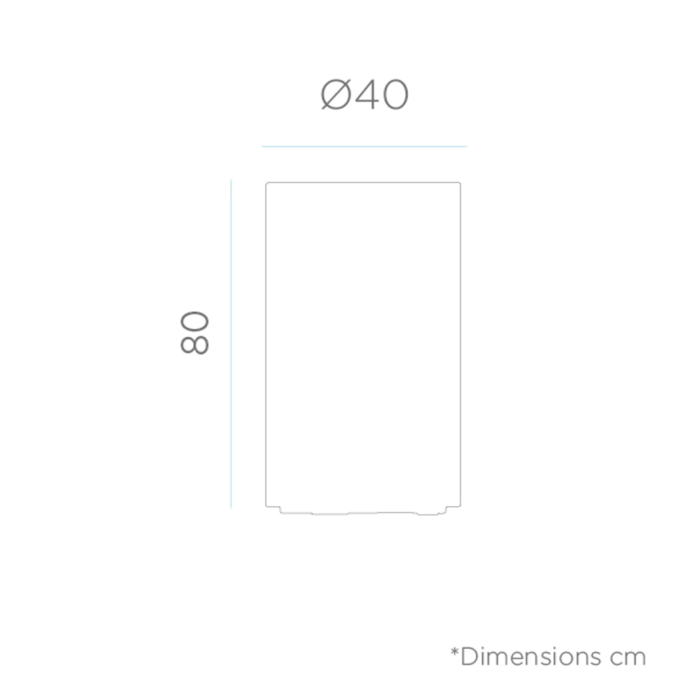 Pot De Fleurs Hortensia 40 High ø40x80cm - Taupe 3 Pot De Fleurs Hortensia 40 High ø40x80cm - Taupe – Image 3