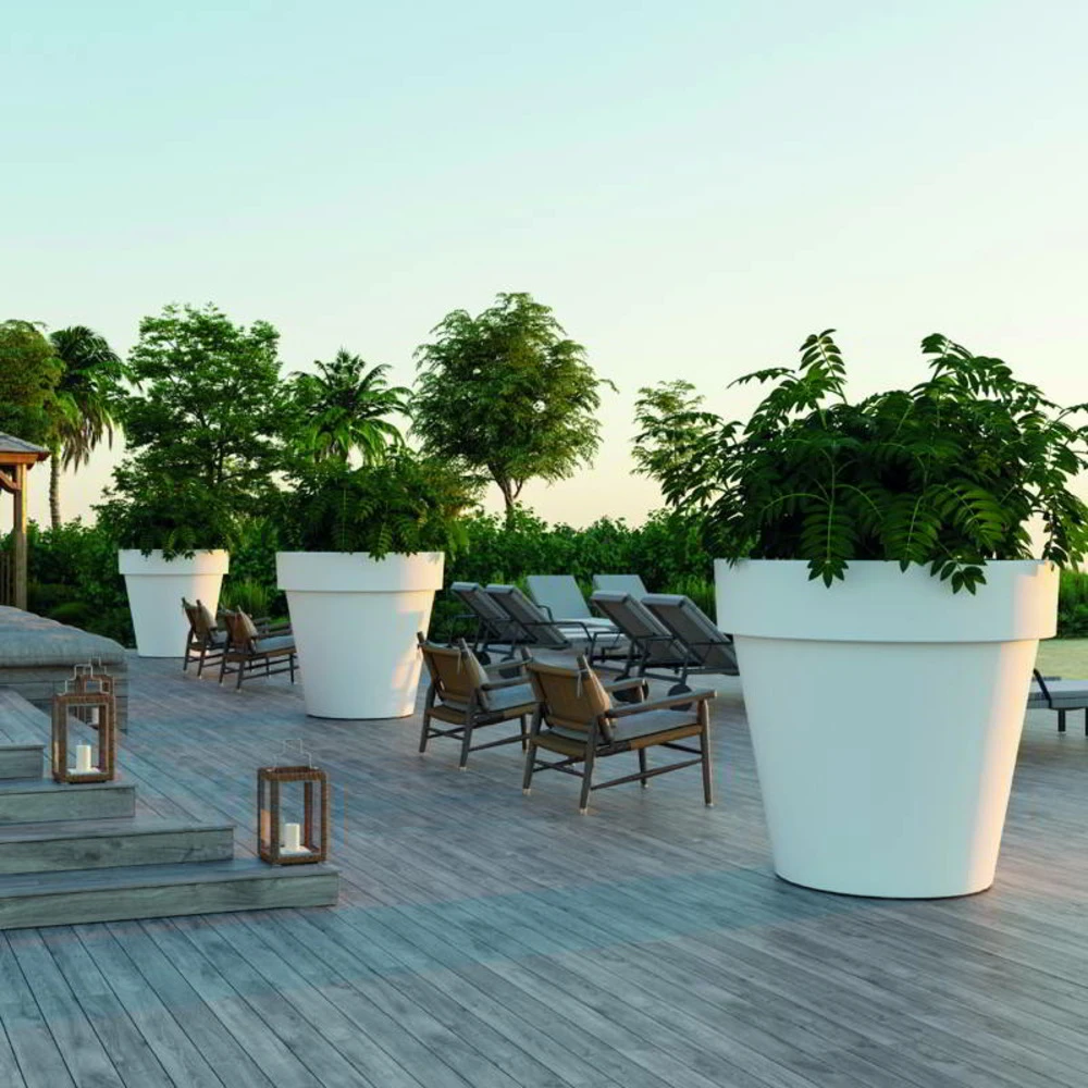 Pot De Fleurs Magnolia 160 ø160x152cm - Blanc 2 Pot De Fleurs Magnolia 160 ø160x152cm - Blanc – Image 2