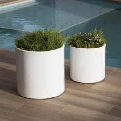 Pot De Fleurs Hortensia 50 ø50x50cm - Blanc -Promos Jardesia Magasin 6470a38aa76e30.71473387