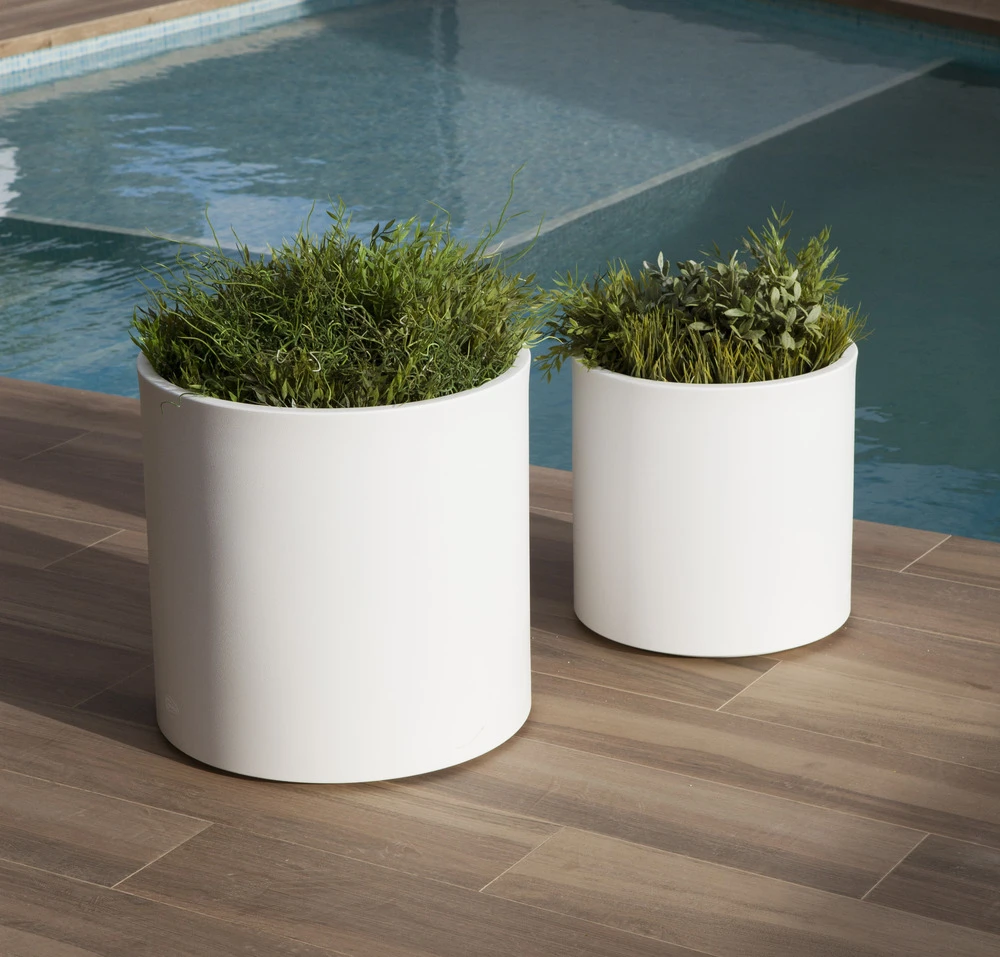 Pot De Fleurs Hortensia 80 ø80x80cm - Blanc 2 Pot De Fleurs Hortensia 80 ø80x80cm - Blanc – Image 2