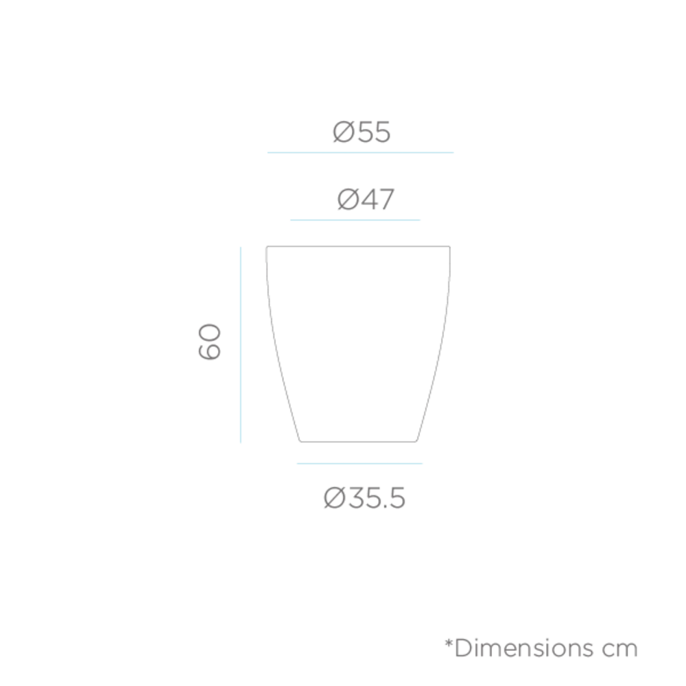 Pot De Fleurs Violeta 55 Bronze Opaque ø55x60cm 2 Pot De Fleurs Violeta 55 Bronze Opaque ø55x60cm – Image 2