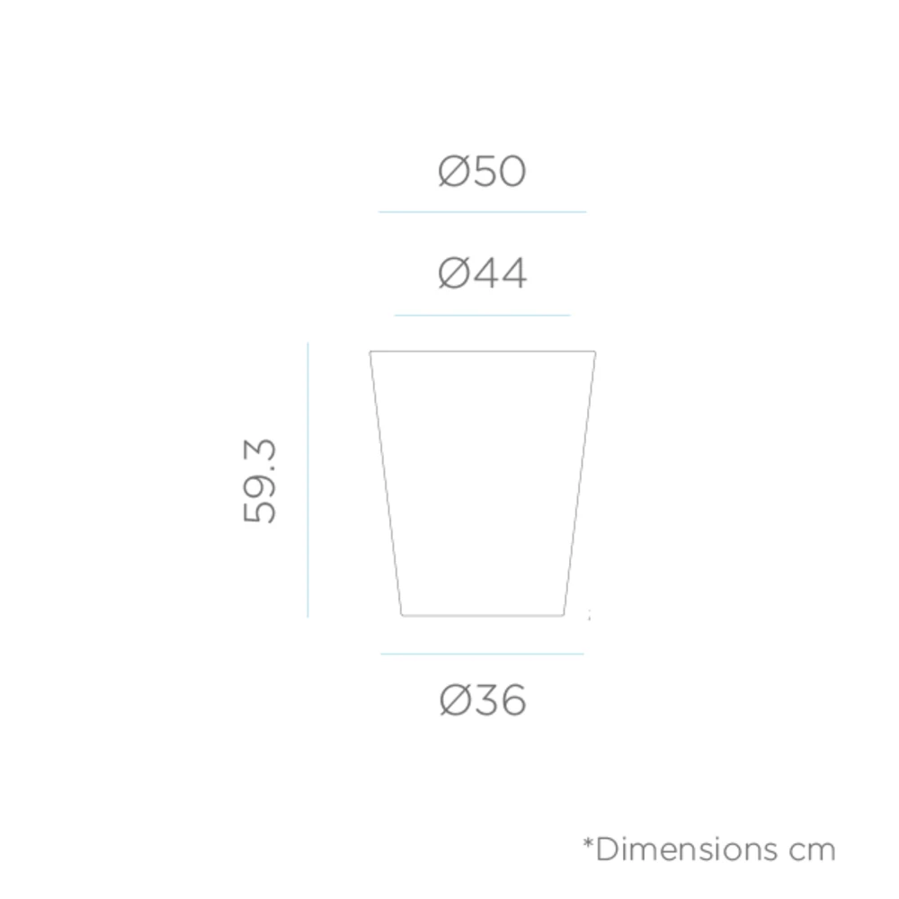 Pot De Fleurs Gerbera ø50x59,5cm - Anthracite 2 Pot De Fleurs Gerbera ø50x59,5cm - Anthracite – Image 2