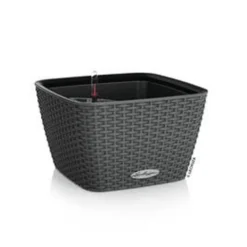 LECHUZA Jardinière Bacino Cottage All-in-one 30x30 Cm Noir Graphite