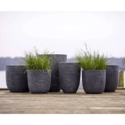 Pot à Fleurs Waste Rib 46x58 Cm Gris -Promos Jardesia Magasin 64798960172b66.85670356