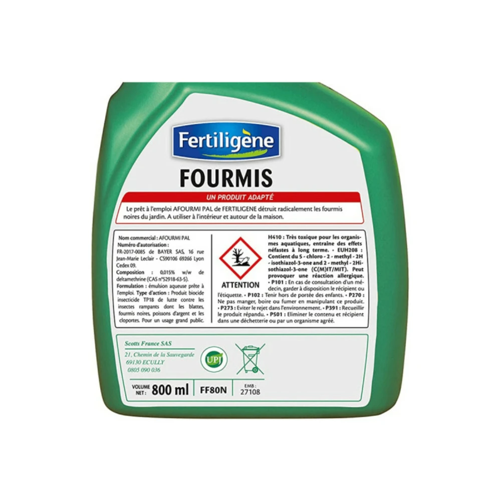 Insecticide Anti-fourmis Fertiligène - 800ml 2 Insecticide Anti-fourmis Fertiligène - 800ml – Image 2