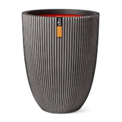 Vase élégant Groove 46x58 Cm Anthracite