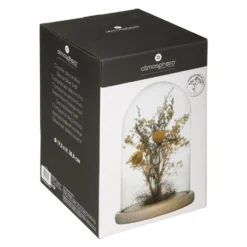 Fleurs Séchées Sous Cloche "folk" H26 Cm -Promos Jardesia Magasin 6483186be980f5.89139318