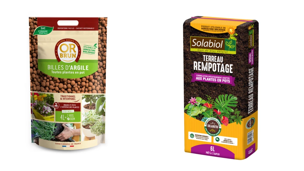 Solabiol Pack Terreau Rempotage 6l + Billes D'argile 4l | Pack Complet Terreau 1 Solabiol Pack Terreau Rempotage 6l + Billes D'argile 4l | Pack Complet Terreau
