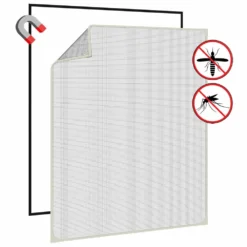 VIDAXL Moustiquaire Magnétique Pour Fenêtres Blanc 100x120 Cm -Promos Jardesia Magasin 648b4743a9e695.13625477