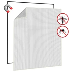 VIDAXL Moustiquaire Magnétique Pour Fenêtres Blanc 120x140 Cm -Promos Jardesia Magasin 648b47456b9a69.02955978